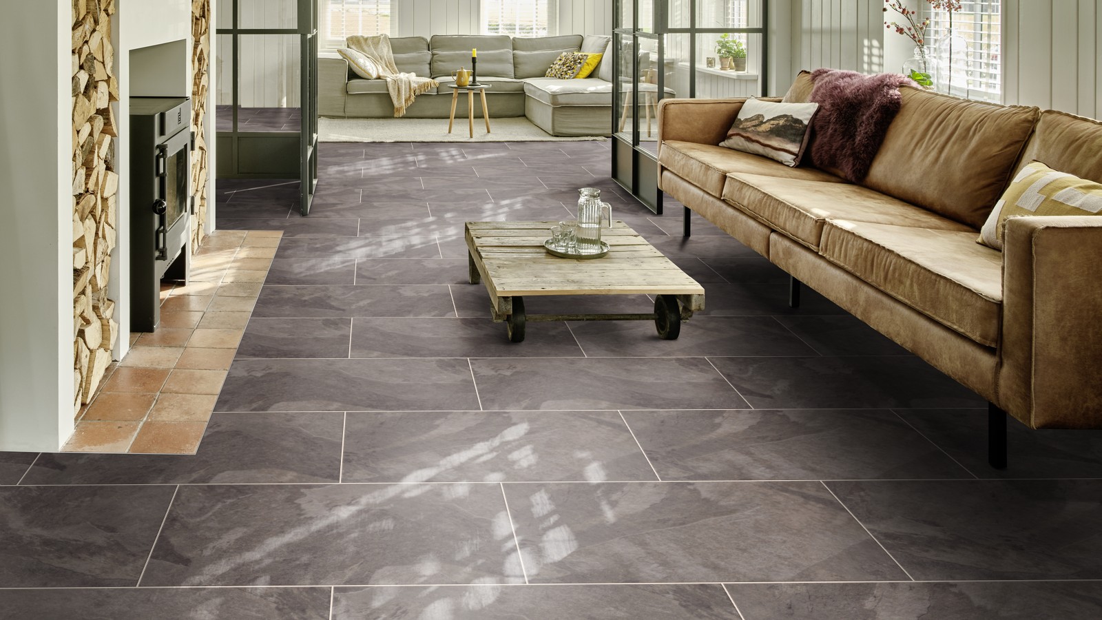 Виниловый пол Moduleo Impress Click Mustang Slate 70928 от flatbox.by