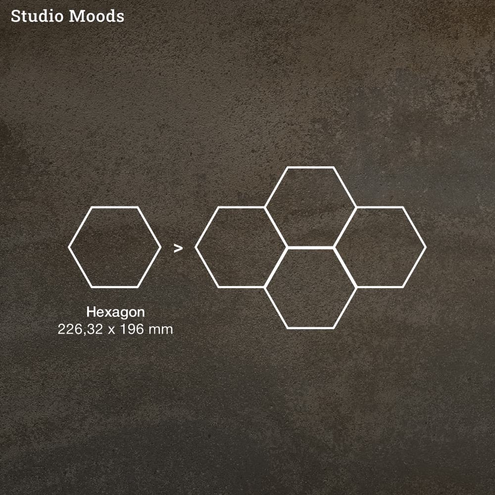 Виниловый пол Moduleo Moods Hexagon 338 от flatbox.by