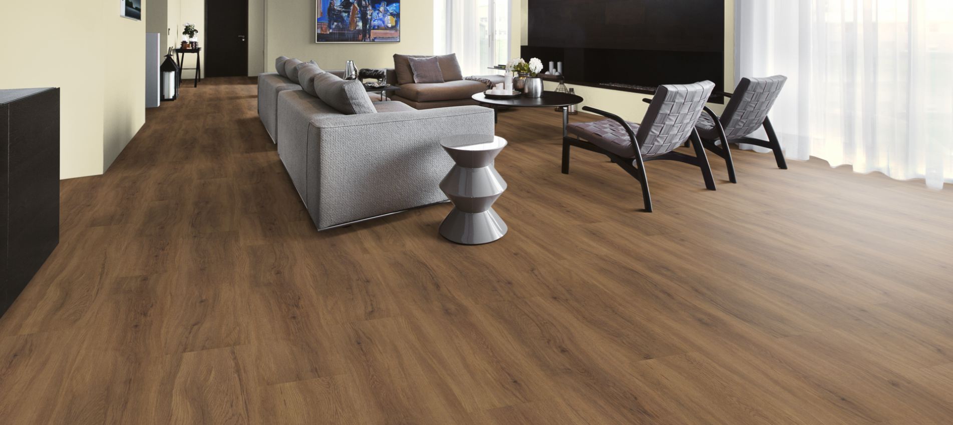 Виниловый пол Kahrs LT Click Redwood CLW 172 от flatbox.by