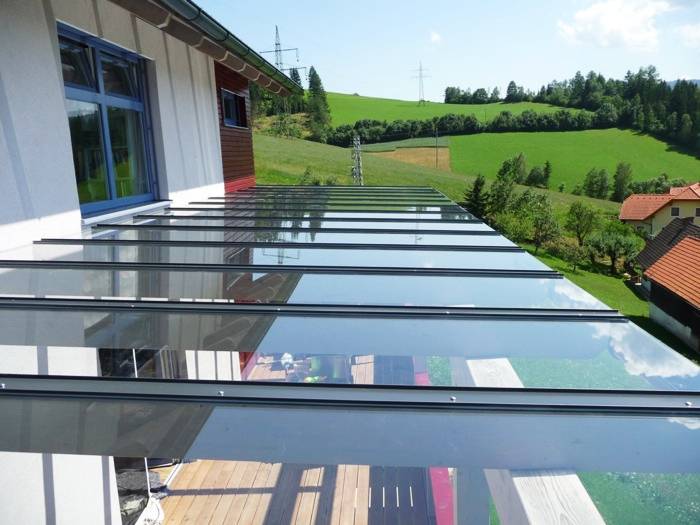 Стеклянные навесы от flatbox.by