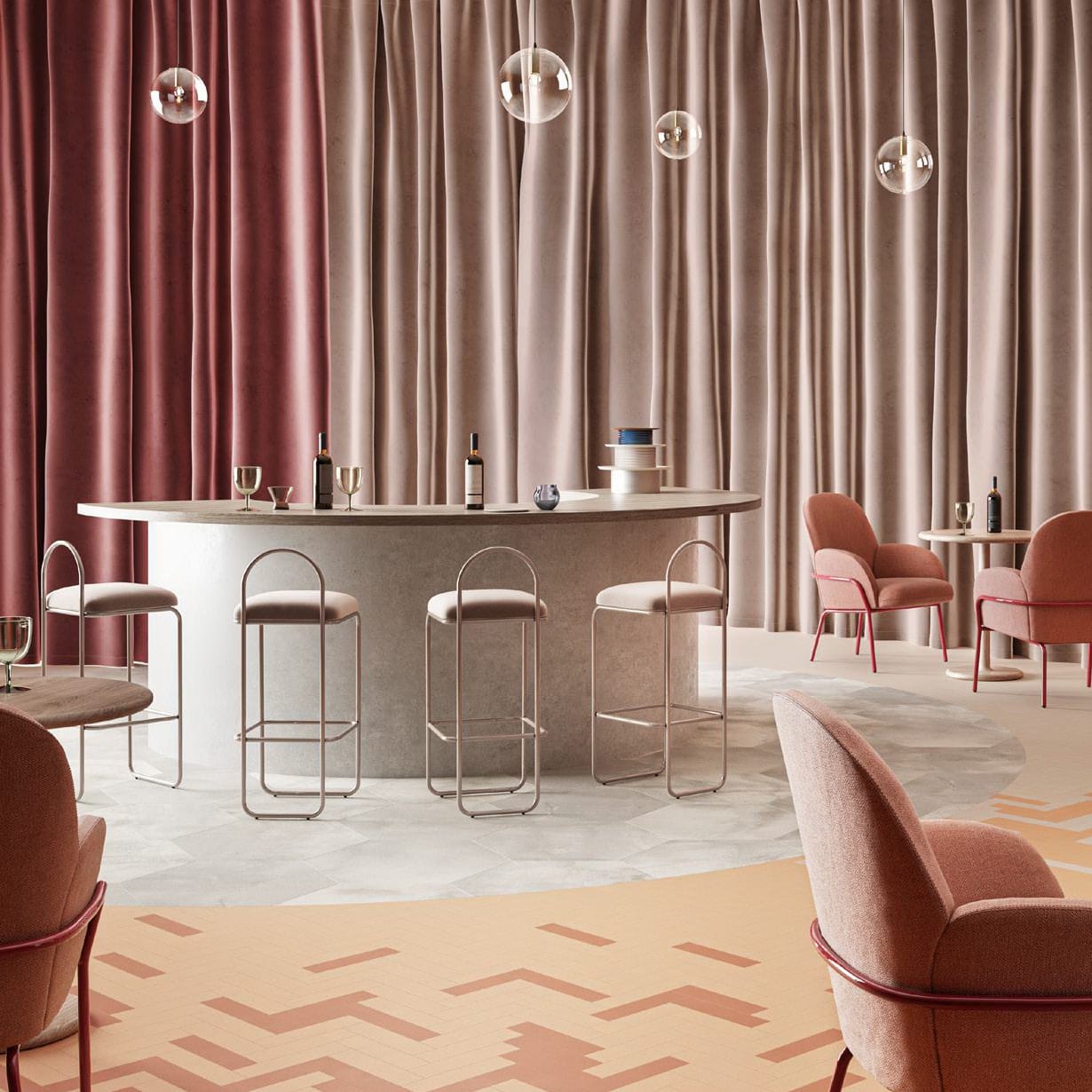 Виниловый пол Moduleo Moods Big Hexagon 293 от flatbox.by