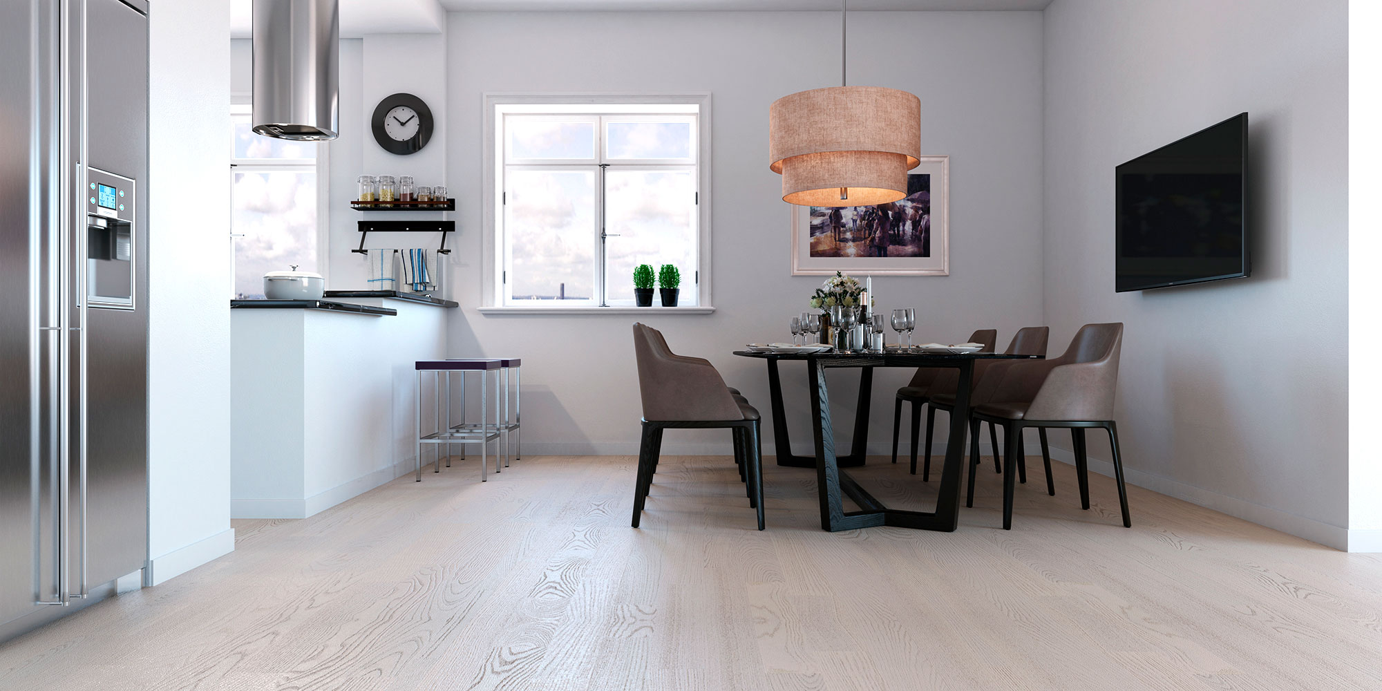 Паркет Polarwood Ясень Ricotta Matt от flatbox.by
